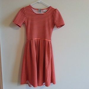 Lularoe orange short sleeve dress - womens XXS